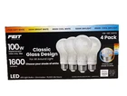 Feit Electric 100W Equivalent Dimmable Led Bulbs 1600 Lumens 4 Pack New. Price: $17.99.