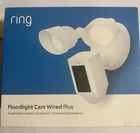 Ring Floodlight Wired Plus Motion-activated Camera 1080P White New. Price: $129.00.