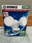 Brinks Outdoor Motion Activated 200W Halogen 2-BULB Security Light White #7001W New. Price: $19.99.