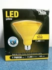 Feit Electric 54325, Led PAR38 Bulb, Yellow, 6.5 Watt, Free Shipping New. Price: $15.00.