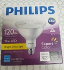 Philips 17W Led Dimmable PAR38 Flood, Bright White Light Expert Color New. Price: $19.95.