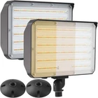 2PACK Outdoor 100W Led Flood Light With Knuckle & Plate, Dusk To Dawn 3000K/4... New. Price: $163.78.