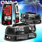 Black Clear Bumper Headlight+led Bar Tail Brake Fit 99-02 Chevy Silverado New. Price: $161.98.