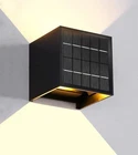 Lanfu Solar Powered Motion Sensor Square Outdoor Wall Lights, Black Modern Up... New. Price: $47.50.