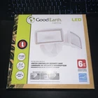 Good Earth Lighting Led Security Flood Light, 2100 Lumens, 5000K, Switch Control New. Price: $29.99.
