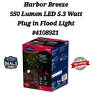 Harbor Breeze 550 Lumen 5.3 Watt Plug In Led Flood Light #4108921 Landscape New. Price: $14.23.