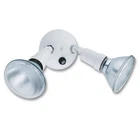 Security Light Twin Par Adjustable Dusk Dawn Photocell 120V White Lithonia Flood New. Price: $35.99.
