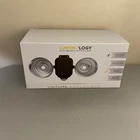 Lumenology Dual Security Motion Sensor Spotlights With Adjustable Heads Open. Price: $39.99.