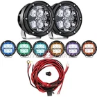 Rigid 360-SERIES Spot Beam Rgbw 4-INCH Round Light Pods W/ Brackets, Wiring New. Price: $459.99.