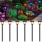 Cinoton 6 Pack Rgbcw Solar Pathway Outdoor Lights 3 Lighting Modes Led Garden New. Price: $41.59.