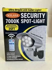 Solasa Ultra Bright 7000K Led Solar Security Spotlight Motion Activated 25FT Open. Price: $10.00.