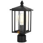 Outdoor Dusk To Dawn Post Light Fixture With Glass, Aluminum Lamps... New. Price: $90.59.