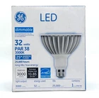Ge 88801 Led PAR38, 3000K, 25 Degree Narrow Flood Lamp, Lumens, 32 Watts, New. Price: $13.49.