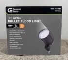 Commercial Electric 12-WATT, 1500-LUMEN Led Metal Bullet Flood Light, Bronze New. Price: $24.99.