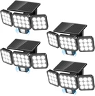 Solar Flood Light Outdoor 4 Pack, 3500LM Super Bright Motion Black New. Price: $106.24.