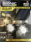 Bell + Howell Bionic Spotlight Duo Solar Power Outdoor Motion Sensor 500 Lumen New. Price: $22.99.