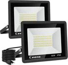Ceena 2 Pack 60W Plug Led Flood Light In-with Switch, Black New. Price: $49.27.