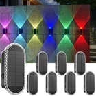 Lianglome 8PK Solar Fence Lights Outdoor - Warm White & Rgb For Outside New. Price: $77.25.