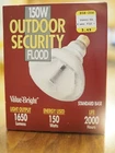 Value -bright 150W Outdoor Flood Light Bulb 150BR38/FL New. Price: $14.95.