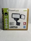 Good Earth Led Security Flood Light, 2100 Lumens, Activated; Open. Price: $24.99.
