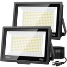 150W Led Flood Light Outdoor, 18000LM Brighter Work With 10FT Us Plug, IP6 New. Price: $69.71.