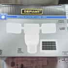 Defiant Solar Motion Sensor Led Flood Light 2100 Lm, White Outdoor New. Price: $58.00.