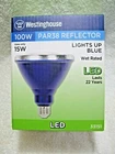 Westinghouse 100 Equivalent Using 15 Watts PAR38 Reflector Led Blue Bulb!!! New. Price: $18.95.