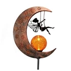 Teresa's Collections Solar Lights Outdoor For Garden Decor, 39" Metal Moon New. Price: $51.59.