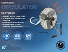Tpi CACU20-W 20" Commercial Air Circulator Wall Mount 1780/1600/1420 Cfm 120V New. Price: $231.68.