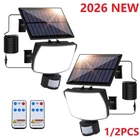 Led Solar Motion Sensor Wall Light 2000 Lumen Outdoor Garden Security Flood Lamp New. Price: $18.79.