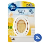 3X Ambi-pur Odor Absorber Home Gel Bathroom Lemon Made In Italy New. Price: $27.21.