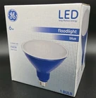 6W Ge Led Long Life Floodlight Blue Color Outdoor Par 38 Bulb Type New. Price: $11.99.