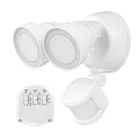 Globe Motion Activated Led Flood Light 1400 Lumens White Hardwired Wall Mounted New. Price: $28.00.