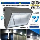 150W Led Wall Pack Lights With Photocell, Dusk Dawn Outdoor Lighting Fixture New. Price: $265.80.