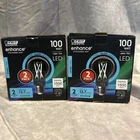 2-2PK New Feit Electric A19 Bulbs Clear/ 100W Daylight 5000K/ 1500LUMENS. ( 03 ) Open. Price: $39.95.
