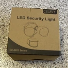 Celavy Led Security Light CE-2201 Series, 15W, Motion Sensor, IP65, White/black New. Price: $15.00.