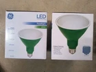 Lot Of 2 6W Ge Led Long Life Floodlight Green PAR38 Outdoor New. Price: $19.99.