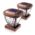 2-PACK Home Zone Solar Post Cap Lights Decorative Glass Led Outdoor 4X4 Bronze New. Price: $29.99.