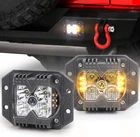 2 Piece Flush Mount Led Pods Offroad Combo Amber Side Shooter Backup Work Lights New. Price: $66.54.