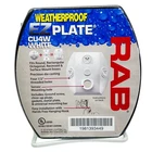 Rab Lighting CU4W White Weatherproof Ez Plate Hole Universal Cover Alum New. Price: $9.07.