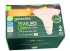 Greenlite 15W Led Dimmable Floodlight Bright White 120 Watt Equivalent Pack New. Price: $9.96.