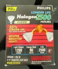 Philips 90W Halogen Flood Light Bulb PAR38 Longer Life 2500 Hours Indoor Outdoor New. Price: $14.95.