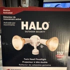 Halo Outdoor Security Twin Head Flood Light Motion Activated White MS34W New. Price: $15.00.