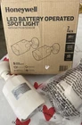 Honeywell Led Battery Operated Spotlight W/ Motion SENSOR-2 Pack Open. Price: $29.99.
