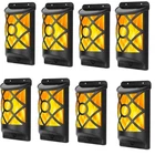 Solar 96 Led Flickering Flame Lights Wall Mount Sensor Landscape Deck Night Lamp New. Price: $97.11.