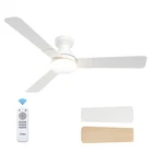 Ceiling 52 Inch Led Remote Control Flush Mount White Amico Fans Lights New. Price: $154.99.