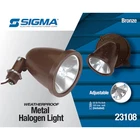 4 Pack Sigma Bronze Floodlight Lampholder 100W All Weather With 3 Outlet Boxes New. Price: $50.00.
