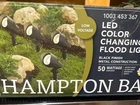 Hampton Bay 390 Lumen Low Voltage Black Led Outdoor Landscape Flood Light 4-PACK Open. Price: $64.99.