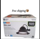 New Integrated Led Bronze Dusk To Dawn Barn Area Light, 5000K. Open. Price: $35.00.