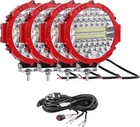 Led Off Road Driving Lights 7 Inch Round Tractor Pods 201W RED-4 New. Price: $96.64.